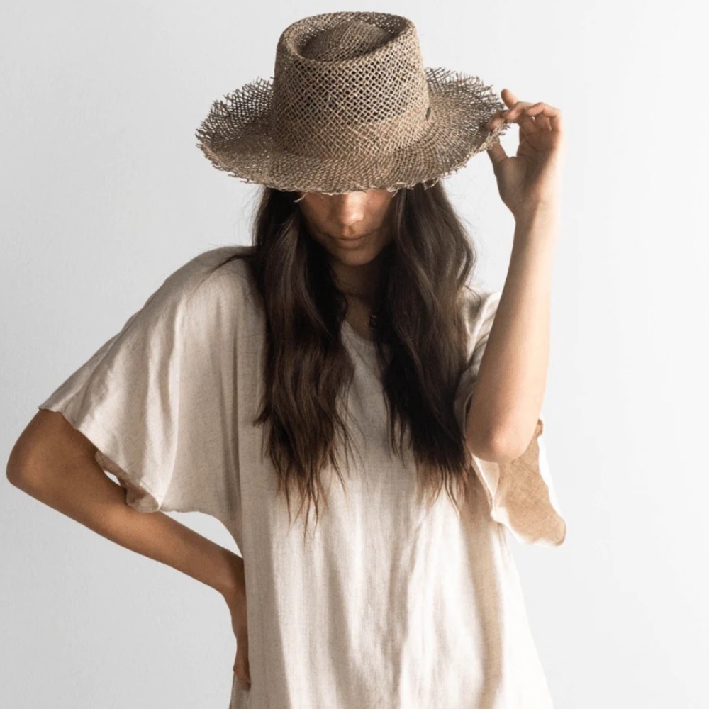 Willa gambler sunhat made of woven seagrass